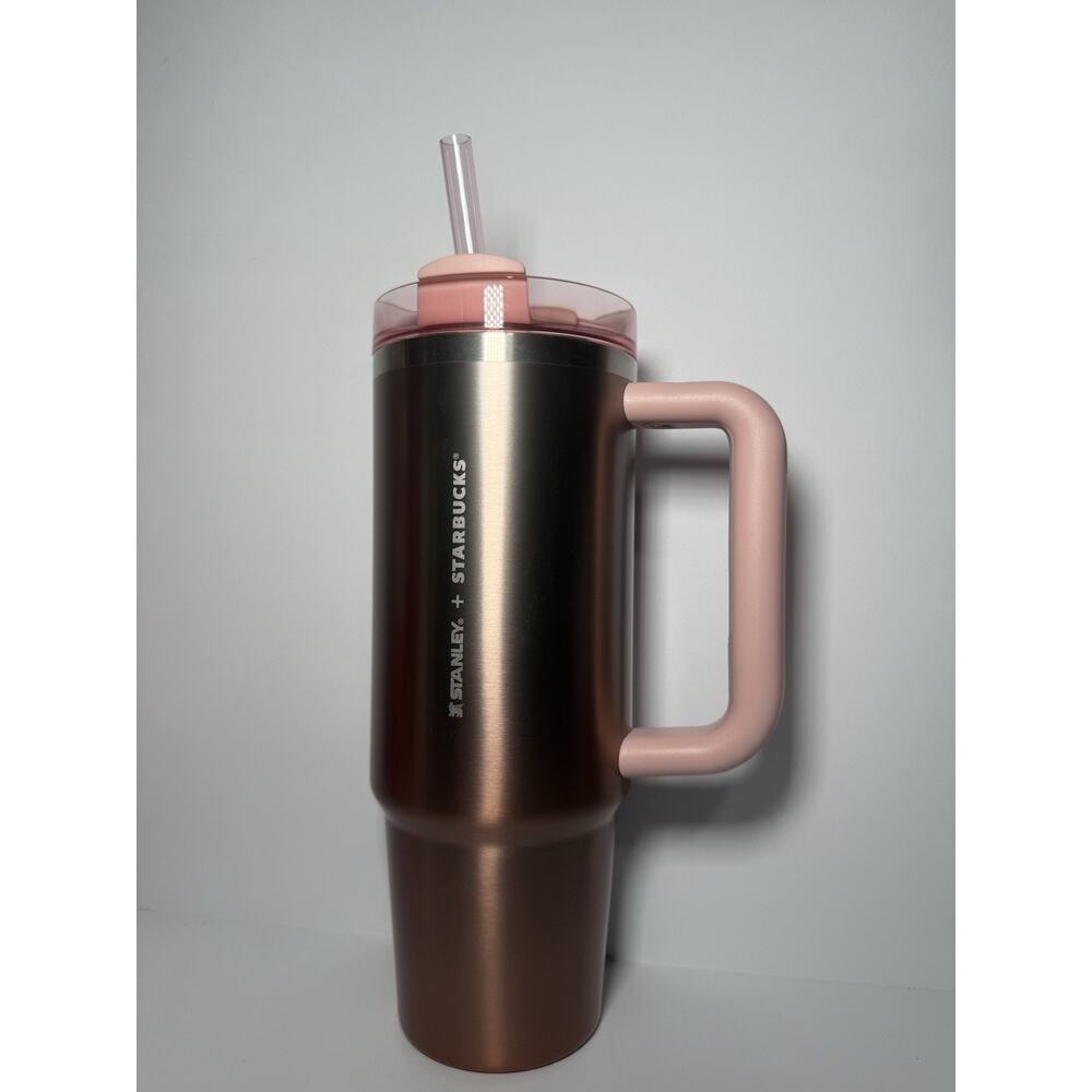 Stanley X Starbucks Japan Valentine's METALLIC PINK ROSE GOLD 30oz Tumbler NWT